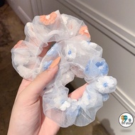 HOT Summer Mesh Flower Scrunchie / Embroidery Mesh Hair Tie /  Girls Elastic Rubber Band / Mesh Larg