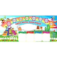 Bảng tin lớp Chất liệu in Bạt Khổ to Dùng trang trí lớp Tiểu học Mầm Non