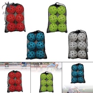 [lkpzhtw9] 6 Pieces Pickleball Balls Portable Flexible 40 Holes Pickle Balls for Indoor Outdoor Sanc