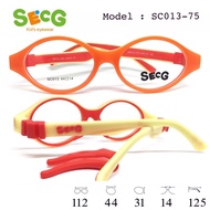 ** 1 SECG Children's Eyeglasses Frame Model SC013 Flexible Legs Age 3-5 Years Lens 44 Mm. Width 112m