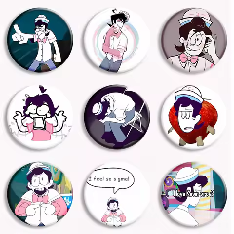 Spooky Month Kevin Funny Meme Soft Button Pin Creative Game Character Cartoon Brooch Badge Bag Decor