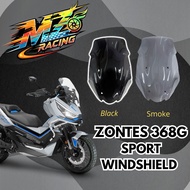 Zontes 368G Windshield Sporty Windscreen Deflector Front Windshield Sleek Stylish Design Zontes 368g