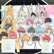 (EXPRESSIVE) BLUE LOCK phone lanyard mica acrylic keychain anime nagi chigiri isagi bachira kaiser n