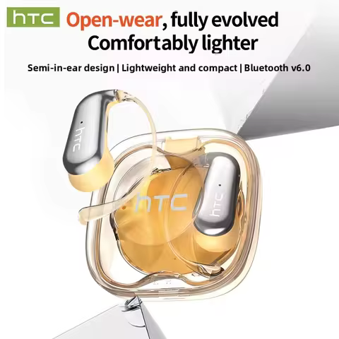 【Ultra-Light】HTC NE38 Bluetooth Earphones AI Translator Earbuds OWS Sport Wireless Headphones Titani