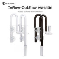 AQUAPRO Inflow Outflow Plastic Skimmer For Outside The Aquarium Water Closet