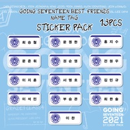 GOING SEVENTEEN 2021 BEST FRIEND NAMETAG STICKER PACK