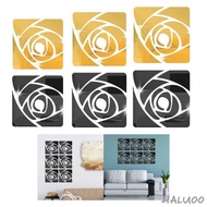 [Haluoo] DIY Rose Pattern Acrylic Mirror Wall Sticker for