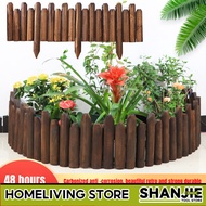 SHANJIE  Antiseptic Garden Fence Carbonized Outdoor Wooden Fence Balcony Garden Fence Wooden Fence