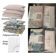 Ikea (King) Set Of Duvet Cover With Fitted Sheet
