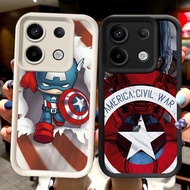 R82 Captain America Casing for Infinix Tecno Note Zero 30 Pova 5 Pro 5G Black and White