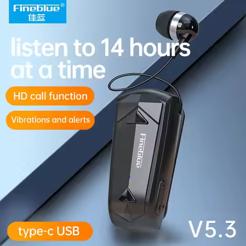 Fineblue F520 Mini Wireless Earphone Bluetooth 5.3 Retractable Portable Headset Calls Remind Vibrati