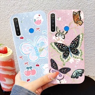 YBD Phone Case For Realme 5 5i 6i 5S C3 C3i Realme Narzo 10 10A 20A Color Blocking Butterfly Glitter