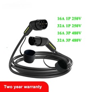 Electric Car Charging Cable Charger 1 phase/3 Phase Electric Vehicle 16A  32A Type 2 CCS2Female to M