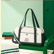 2025 Lacoste x Starbucks 經典鱷魚牌 聯名 星巴克 行李包 可插行李箱