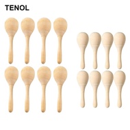 [TENOL] 8 Pieces Wooden Maracas for Crafting And Music Events, Hand Percussion Rattles