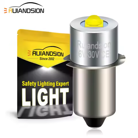 P13.5S 3W LED Torches Lamp Upgrade Bulbs White Maglite Flashlight 6000K DC0.7-3.2V 6V-30V Replacemen