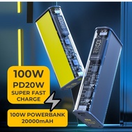 MTech Cyberpunk 20000mAh  Max 100w Powerbank with Digital Display - KP28 Portable Battery Charger Power Bank