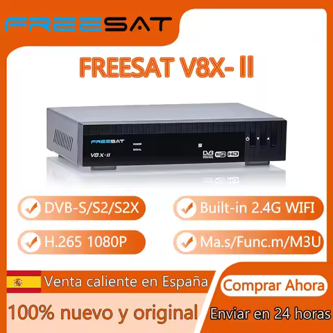 FREESAT V8X-Ⅱ V8X2 Decoder DVB-S/S2/S2X Satellite TV Receiver H.256 1080P FHD Receptor CCAM M3U Supp