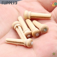 FLIPPE1J 6PCS Bridge Pin Replacement, Wood Color Wood Guitar Bridge Pin, Durable Guitar Parts For Gu
