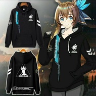 Arknights Amiya Rhodes Island Black Hoodie Jumper Jacket