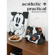 Plush Portable Thermal Bag Thickened Standing Lunch Bento Bag Office Worker Lunch Break with Lunch B