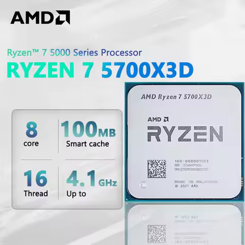 AMD New Ryzen 7 5700X3D, R7 5700X3D CPU processor without fan