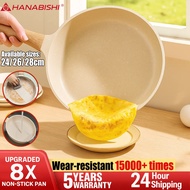 Frying Pan Non Stick 24/26/28cm Ceramic Non Stick Pan Wok No PFAS& PTFE& PFOA Suitable for All Stove
