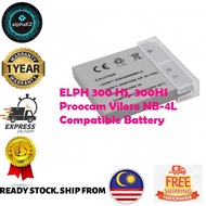 ELPH 300 HS, 300HS Proocam Viloso NB-4L Compatible Battery