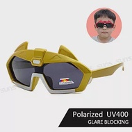 【SUNS】兒童彈力太陽眼鏡 帥氣鋼鐵人造型 寶麗來鏡片 抗UV400 S121 鋼鐵黃