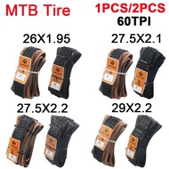 Mountain Bike Foldable Tire 26X1.95/27.5X2.1/27.5X2.0/29X2.2 Black/Yellow 60TPI MTB Bike/Mountain Bike Tire