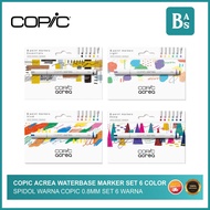 Copic Acrea Waterbase Marker Set 6 Colors - Color Marker Set 6 - Bali Artemedia