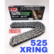 RK Black Chain 525 X-ring 525 Xring Rantai Hitam RX-RING 525KRX MT09 Tracer Z900 CBR650 CB650 MT07