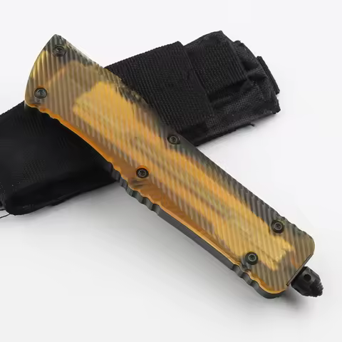 MICRO TECH EDC COMBAT TROODON PEI D2 Steel Blade Hardness Aviation Aluminum Handle MT OTF Pocket kni