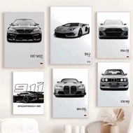 1PC Famous Brand Cars SVJ GT3RS G80M3C GT3 RS Canvas Wall Art Print Poster Self-adhesive Art Waterpr
