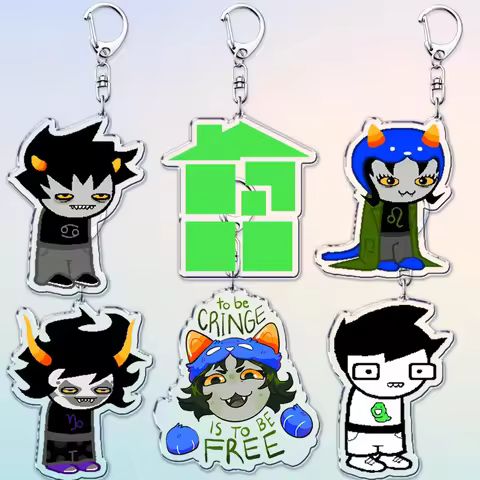 Popular Game Keychains for Accessories Jewelry Dave Strider Karkat Vantas John Egbert Rose Lalonde K