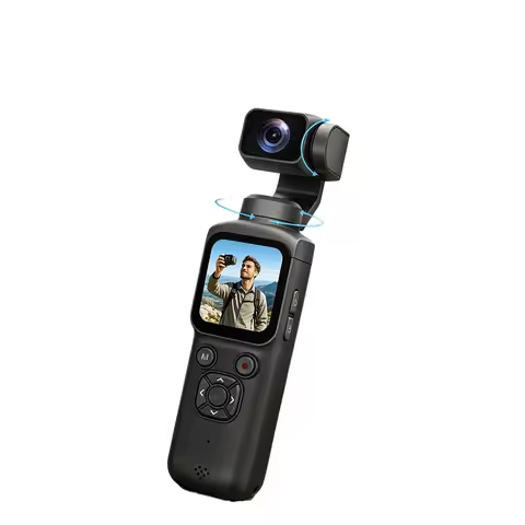 4K Action Camera 330° Face Tracking Gimbal Stabilizer 75MP Pixels WiFi Function Pocket Gimbal Camera
