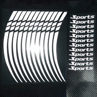 {Dalam Stok}【SUFA】Motorcycle Bicycle Wheel Rim Stripe Wheel Decal Tape Sticker 18-21 Inch Sport