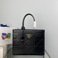 Medium leather Prada Symbole bag with topstitching Top-Handle Bag