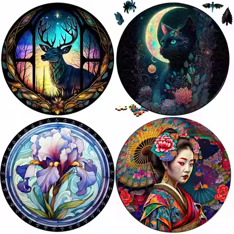 Popular Japanese Woman Jigsaw Wooden Puzzle Children'S Puzzle Gifts Unique Family Puzzle Games Woode