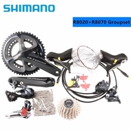 Shimano Ultegra R8020+R8070 R8000 2 x 11 Speed Hydraulic Disc Brake Build Kit Derailleurs ROAD Bike 