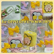 Cute Snoopy Charger protective case For OPPO 65w USB Reno4 Find X2-3 Ace2  K9 charger cover 67w 80W 