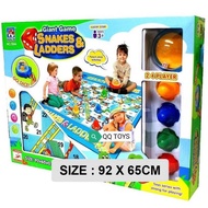 Giant Game Snakes and Ladders Floor Game (92 x 65cm) for 2-4 Players