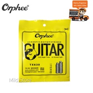 Orphee สายกีตาร์โปร่ง เบอร์ 11-52 (ได้6เส้น)