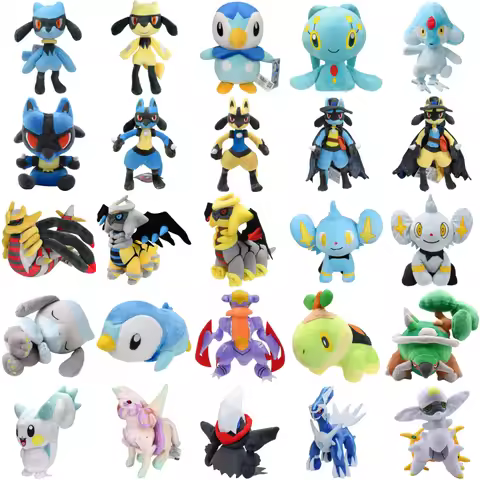 New Pokemon Riolu Piplup Lucario Arceus Soft Plush Toys Anime Shinx Azelf Torterra Giratina Dialga P