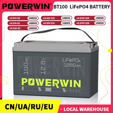 MX & UA Pre-Sale | Powerwin BT100 12.8V 100Ah LiFePO4 Battery | 1280Wh Grade A | Freight Extra