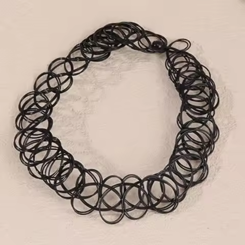 1PCS Hot Sell Vintage Hippy Stretch Tattoo Choker Necklace Elastic Chocker Necklace Fishing Line Tat
