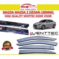 MAZDA MAZDA 2 (SEDAN-100MM) 2014 2015 2016 2017 High Quality Venttec Door Visor Window Vent Air Pres