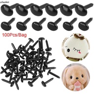 ZILUOMY 100pcs/bag Stuffed Doll Eyes 4X5MM/5X7MM Mini DIY Plastic Animals Noses Accessories