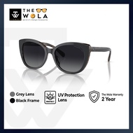 (2 Years Warranty) Coach Womens Cat Eye Frame Black Acetate Sunglasses - HC8365U (TW-S002-TAN)