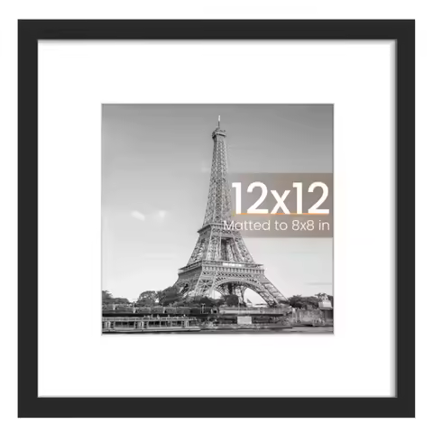 Square 12/10/8 inches Small Photo Frame DIY Photo Wall Combination Square Photo Frame Mounted Pictur